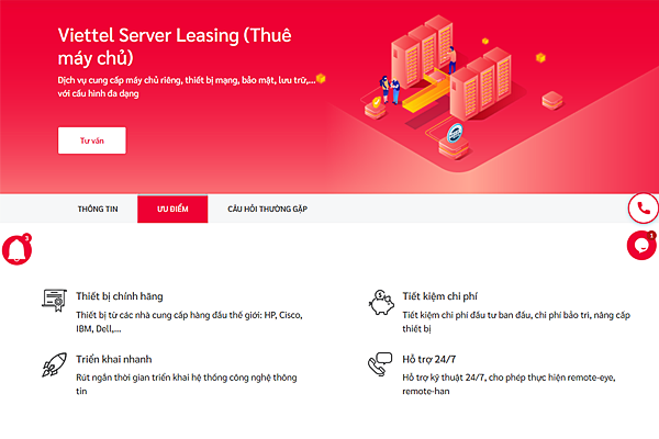 Những ưu điểm tuyệt vời khi thuê Server Việt Nam tại Viettel IDC