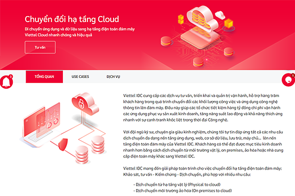 Tham khảo giải pháp chuyển đổi hạ tầng Cloud tại Viettel IDC