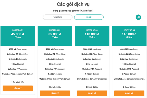 Những thứ không giới hạn trọng dịch vụ unlimited Hosting của Viettel IDC