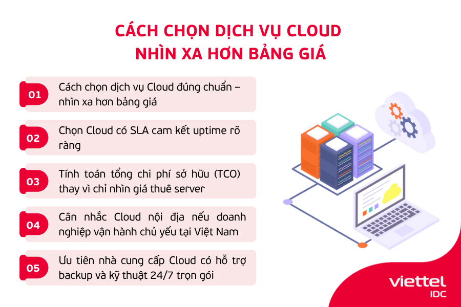 Cách chọn dịch vụ Cloud chất lượng